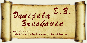 Danijela Brešković vizit kartica